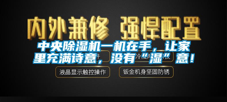 中央除濕機(jī)一機(jī)在手，讓家里充滿詩意，沒有“濕”意！