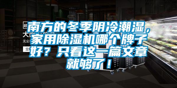 南方的冬季陰冷潮濕，家用除濕機哪個牌子好？只看這一篇文章就夠了！