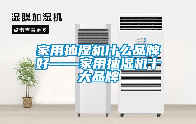 家用抽濕機什么品牌好——家用抽濕機十大品牌