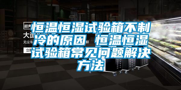 恒溫恒濕試驗箱不制冷的原因 恒溫恒濕試驗箱常見問題解決方法