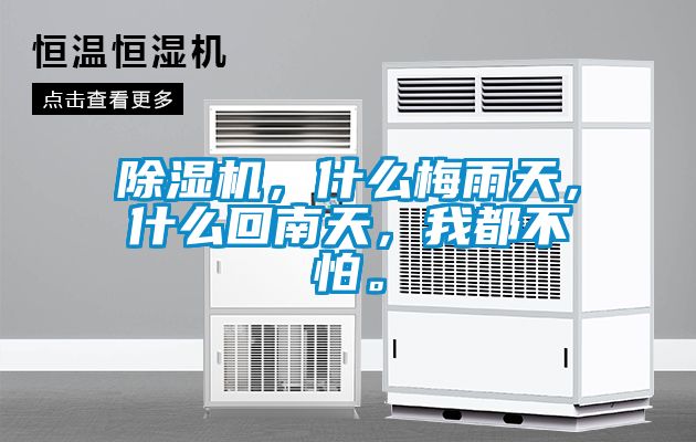 除濕機，什么梅雨天，什么回南天，我都不怕。